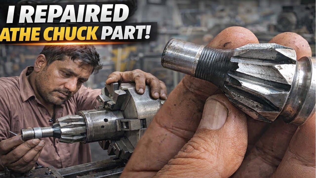 Manual Lathe Chuck Jaw Broken pinion Repair Made From Old Axle | Lathe Machine Turning Tool