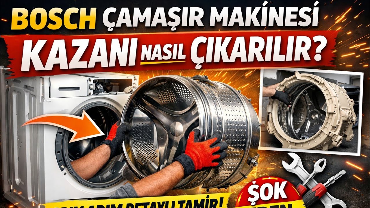 Bosch siemens profilo camasir makinesi kazanı yerinden &ccedil;ıkarma #keşfet 