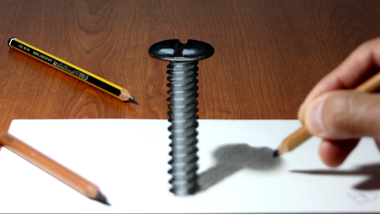 Screw   3D Trick Art on Paper