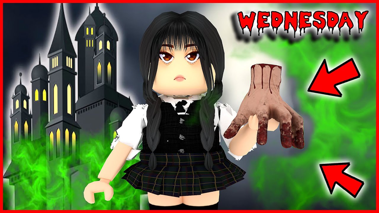Bir G&uuml;nl&uuml;k Wednesday Oldum 😂🖐 | ROBLOX RP 🏡 @robloxkrali  @mavisroblox  [ Roblox Wednesday ]