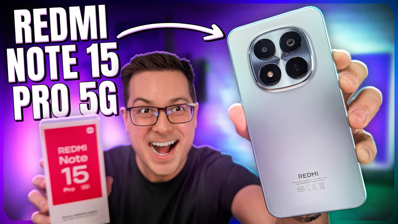 O Redmi Note 15 Pro 5G está ABSURDO! Câmera de 200MP e Bateria GIGANTE!