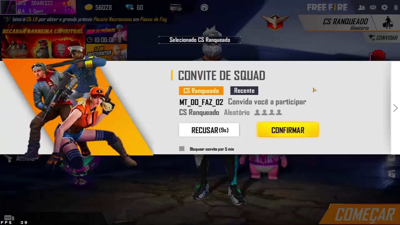 🔥FREEFIRE AO VIVO🔥 CAMPEONATO - XTREINO NFA 🔥