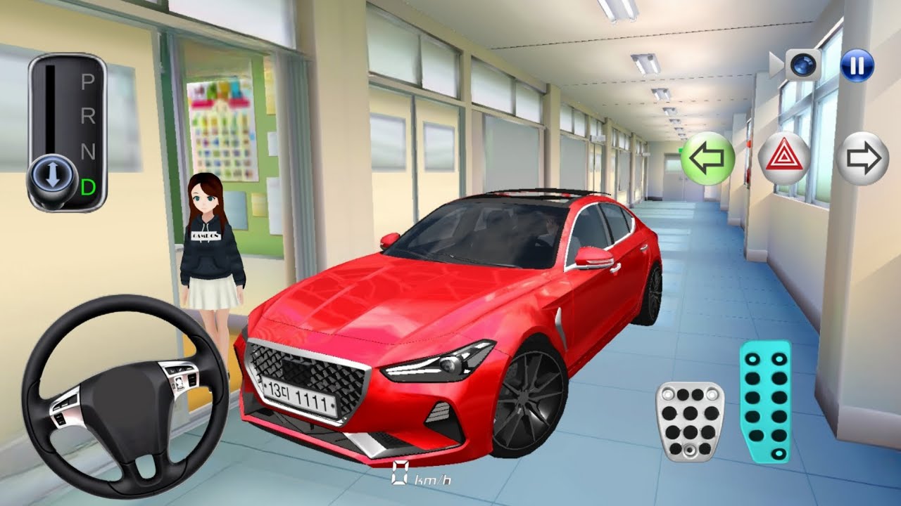 New Red Mercedes G63 in School Building - 3D Driving Class Android Game Gameplay
