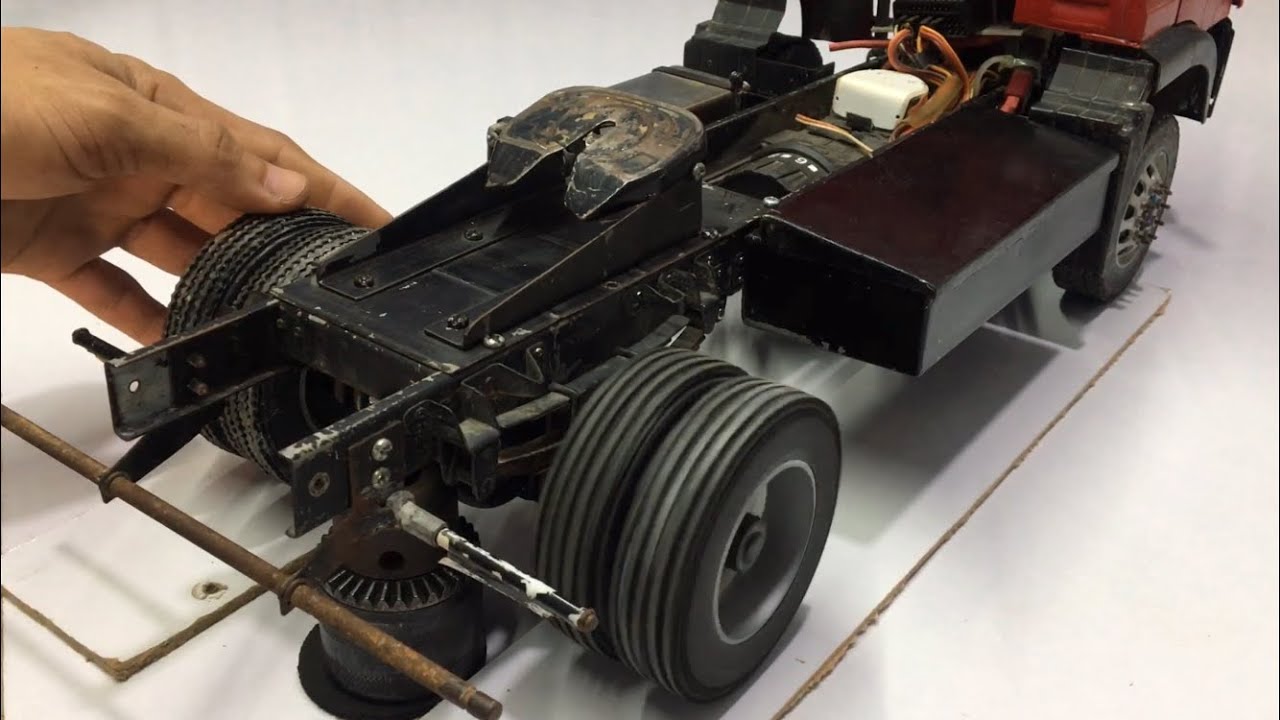 RC Truck Metal Axle 1/14 Scale - For Heavy Construction Truck Part : Differential Axle​ On Work.