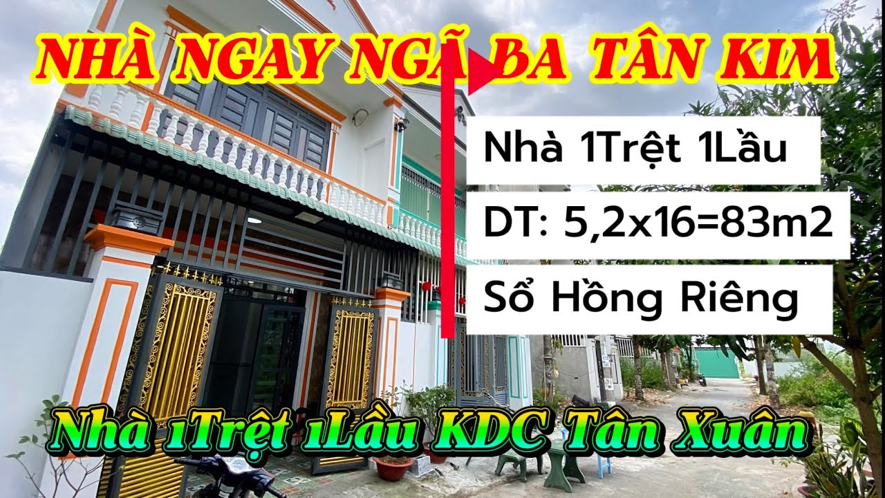 🔥 BÁN NHÀ 1 TRỆT 1 LẦU – KDC TÂN XUÂN, NGÃ BA TÂN KIM #0977217723 