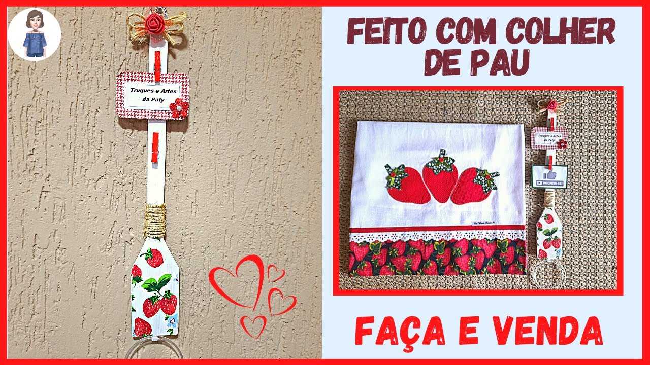 APRENDA AGORA !!! Transformando COLHER DE PAU gastando MUITO POUCO !!! Faça Você Mesmo - DIY 😍😱