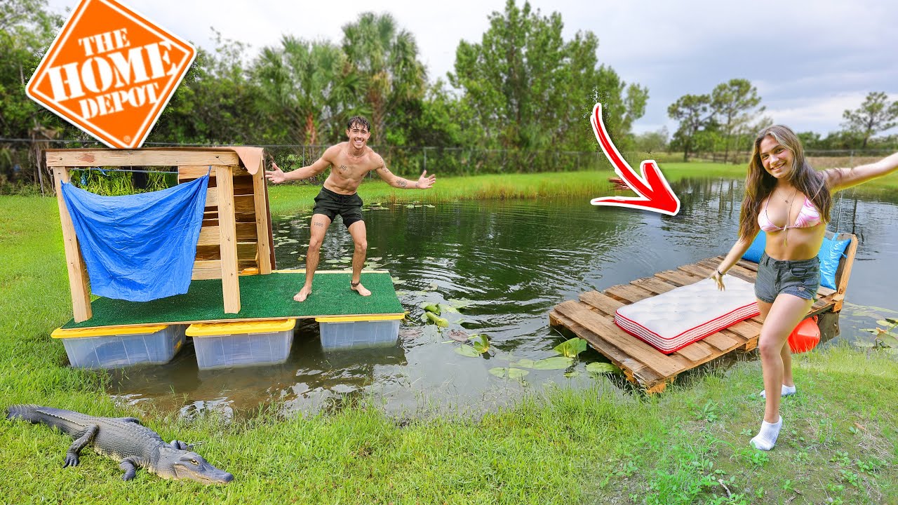 1v1 HomeDepot RAFT Challenge With My Girlfriend
