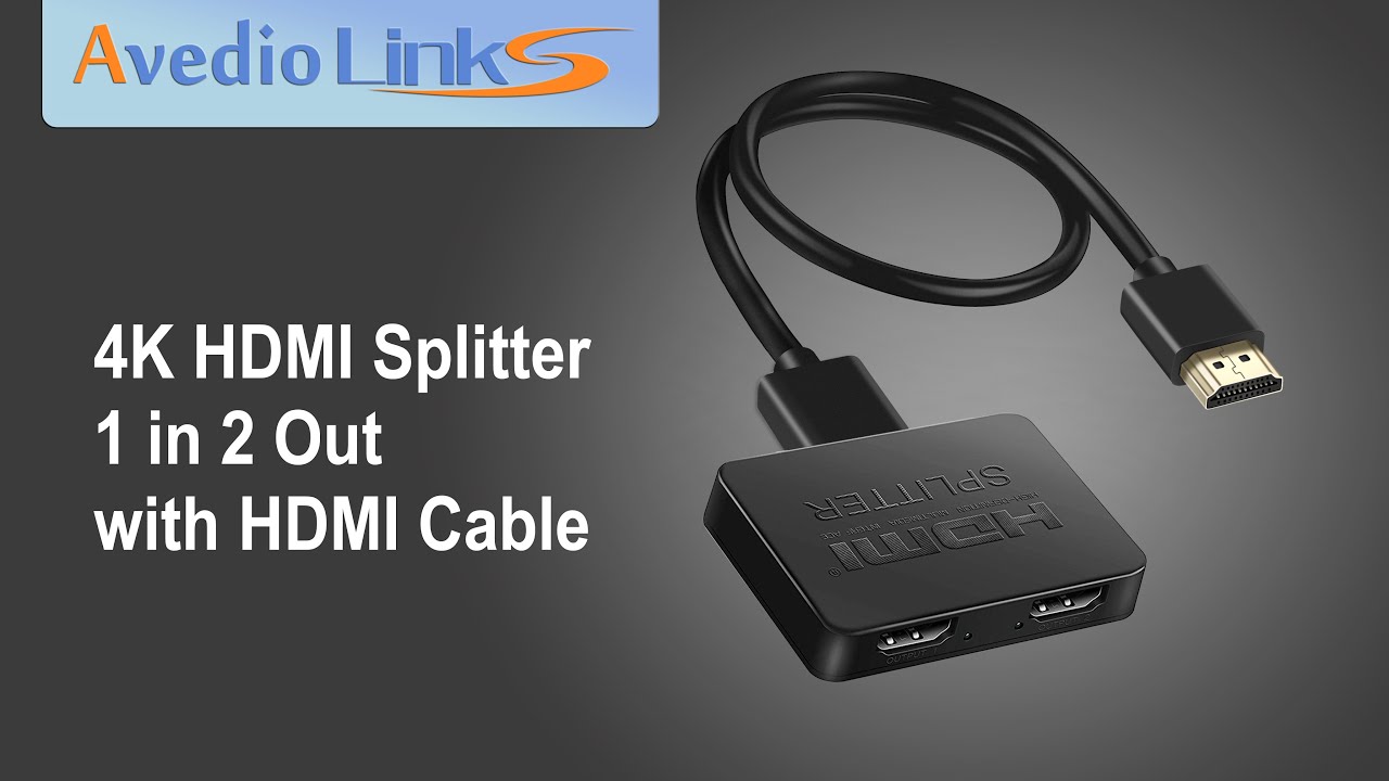 Avedio Links│4K HDMI Splitter 1 in 2 Out with HDMI Cable