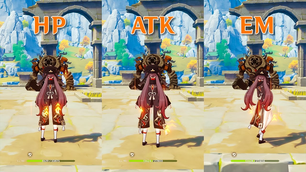 Hu Tao HP Sands vs ATK Sands vs EM Sands !! Which is the best? Gameplay COMPARISON!!