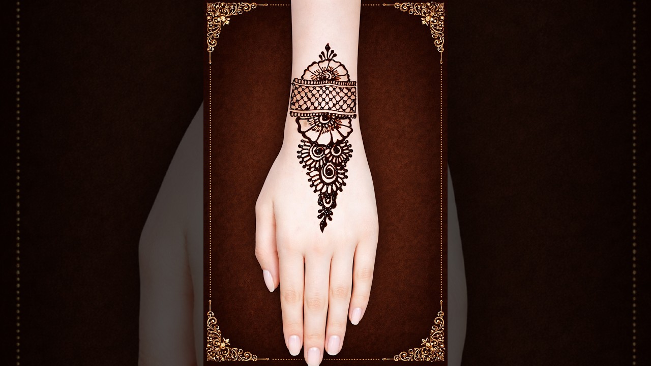 Beautiful simple eid mehndi design
