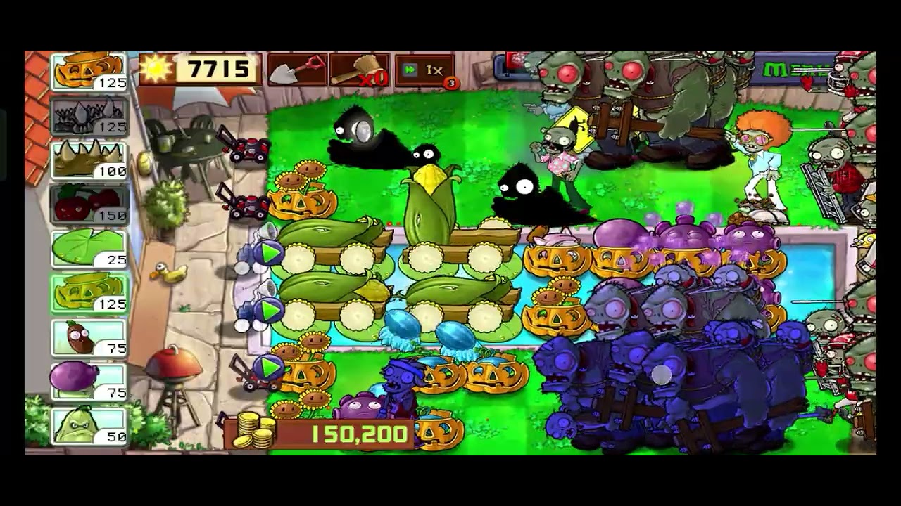 Porak poranda pertahanan plants vs Zombi survival endless level 57 