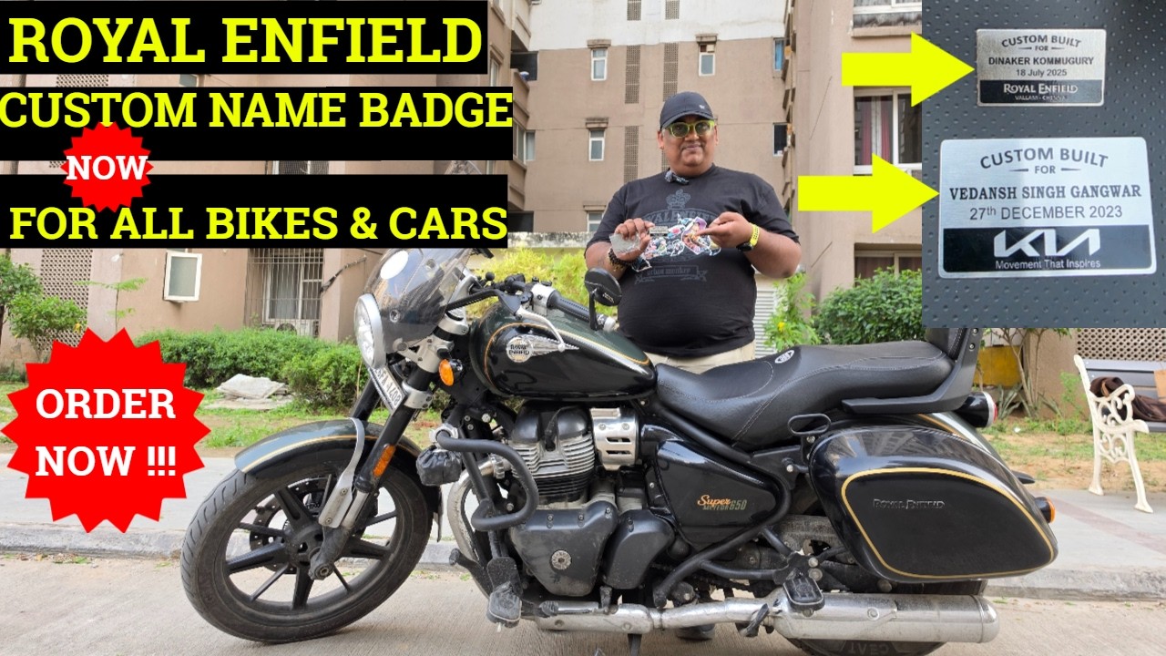 Royal Enfield Custom Name tank Badge is now available for all bikes and cars ❤️❤️❤️