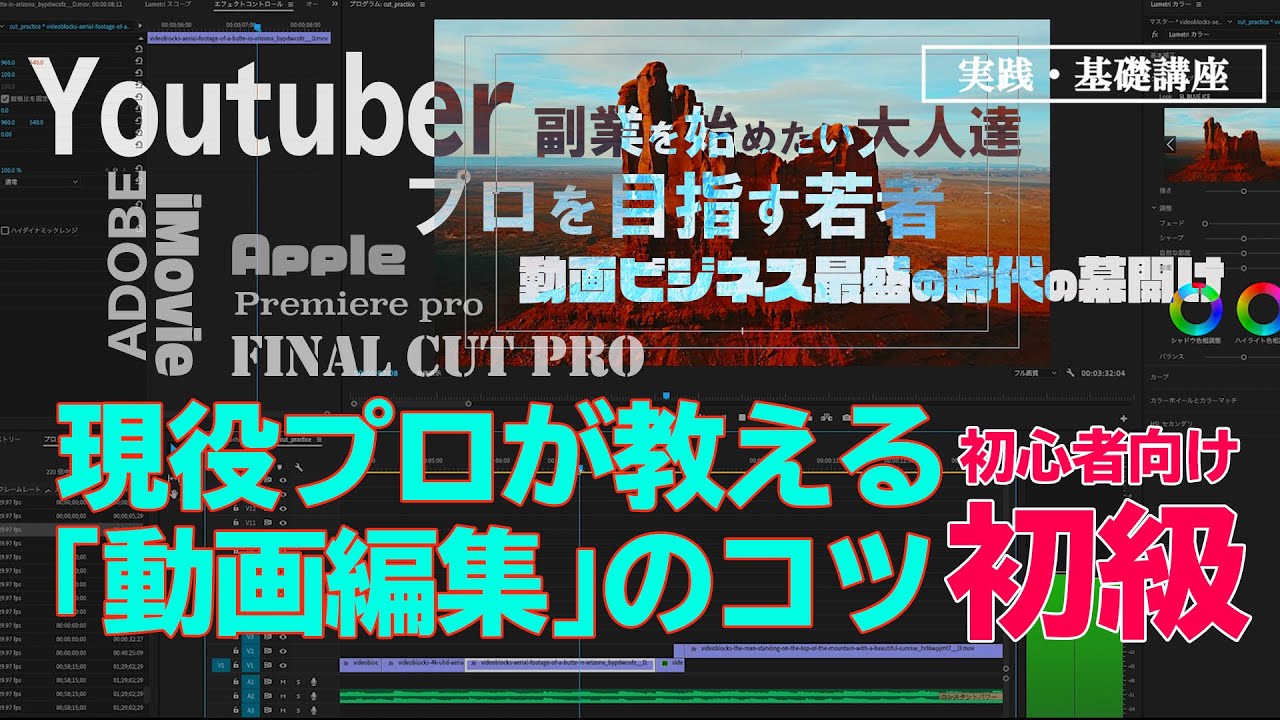 【有料級】プロが稼げる動画編集技術のコツを教えます(素材配布）