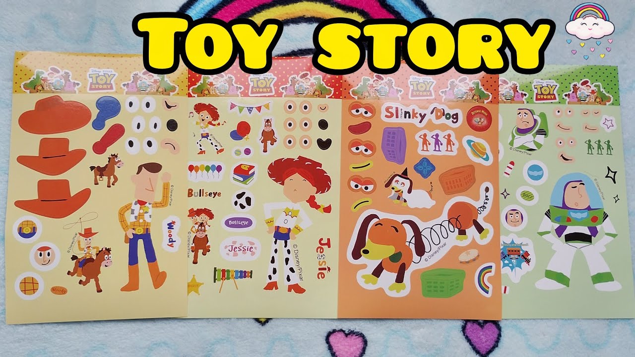 🌼 Faça você mesmo 🌼Toy Story - Xerife Woody, Jessie, Slinky e Buzz Lightyear, Adesivos.