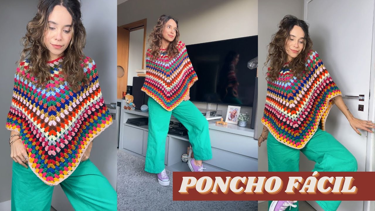 PONCHO PRIDE -  TUTORIAL PAP CROCHET