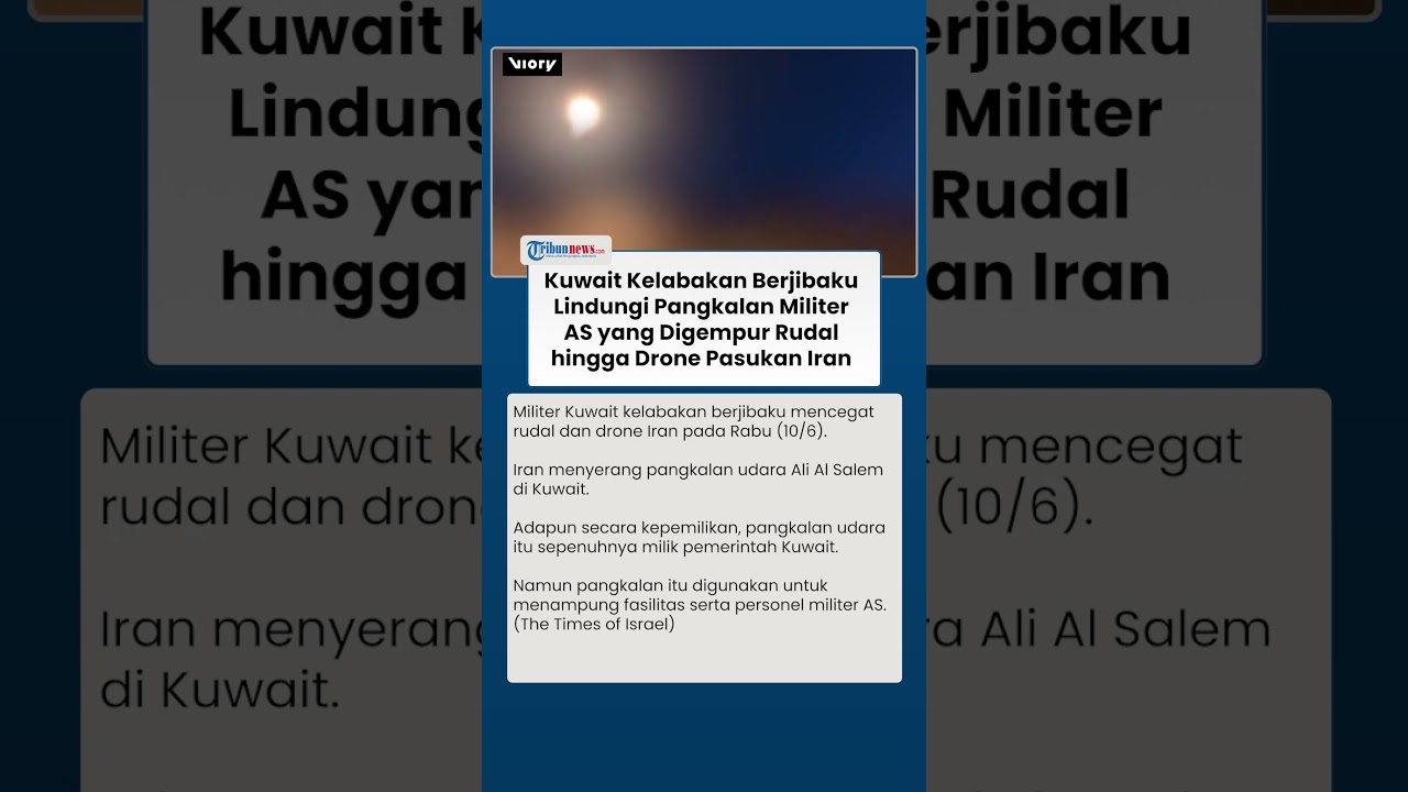 Kuwait Kelabakan Berjibaku Lindungi Pangkalan Militer AS yang Digempur Rudal & Drone Pasukan Iran