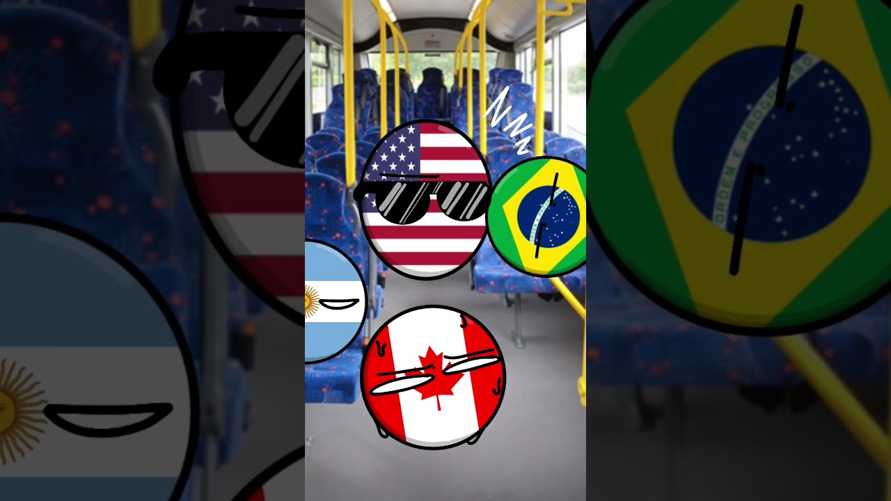Viajando en autob&uacute;s experiencia countryballs  #flipaclip #countryballs #countryballsanimation #humor