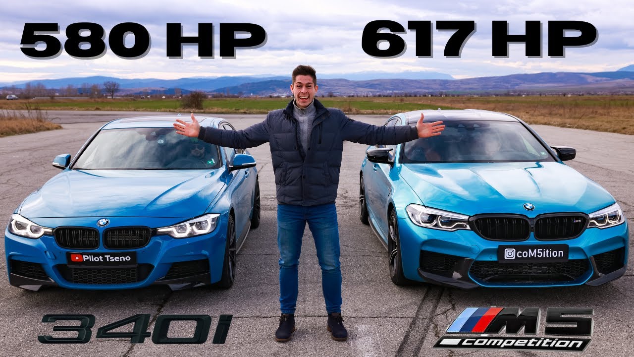 Тюнингованный BMW F30 340i против M5, соревнование по дрэг-рейсингу!
