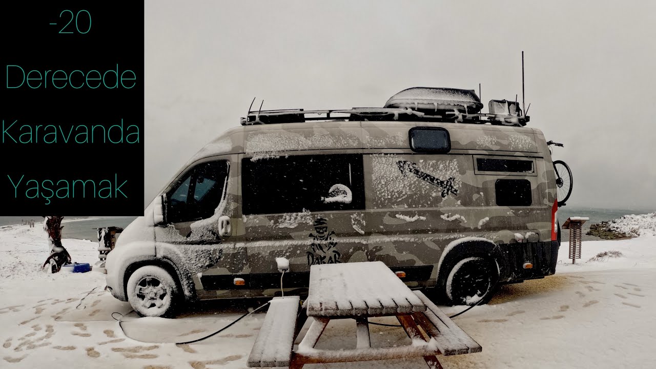 YOĞUN KAR YAĞIŞINDA KARAVANDA KAMP #karavan #camper #keşfet #vlog #tanergungor #campervan #snow