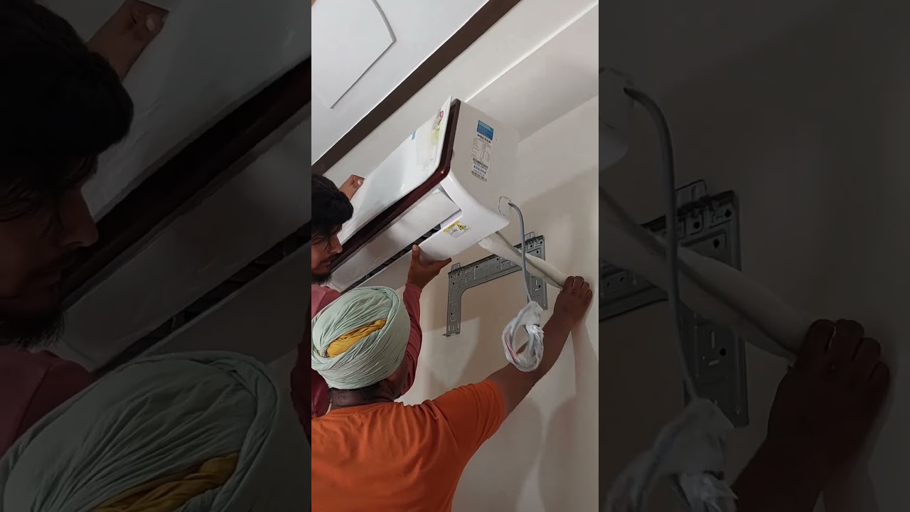 ac ki fitting kasai kare / voltas ac installation #ac ko installation kasai kare #acinstallation #ac