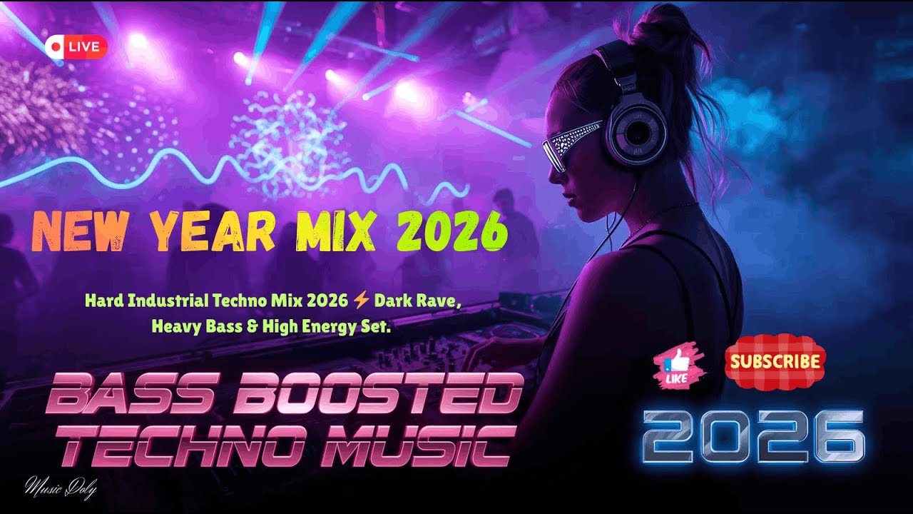 Bass Boosted Techno Mix 2026 🔊 Bass Boosted EDM | Heavy Bass Party Set