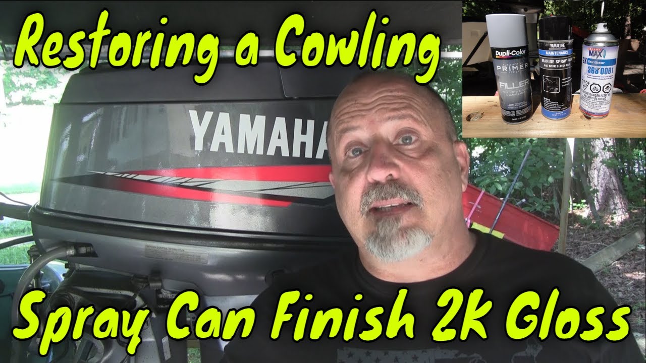SprayMax 2K на обтекателе подвесного мотора поверх краски Yamaha — потрясающий результат!