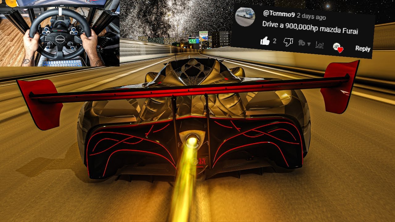INSANE 1092629HP Mazda Furai Almost 5,000MPH - Assetto Corsa | Moza R9
