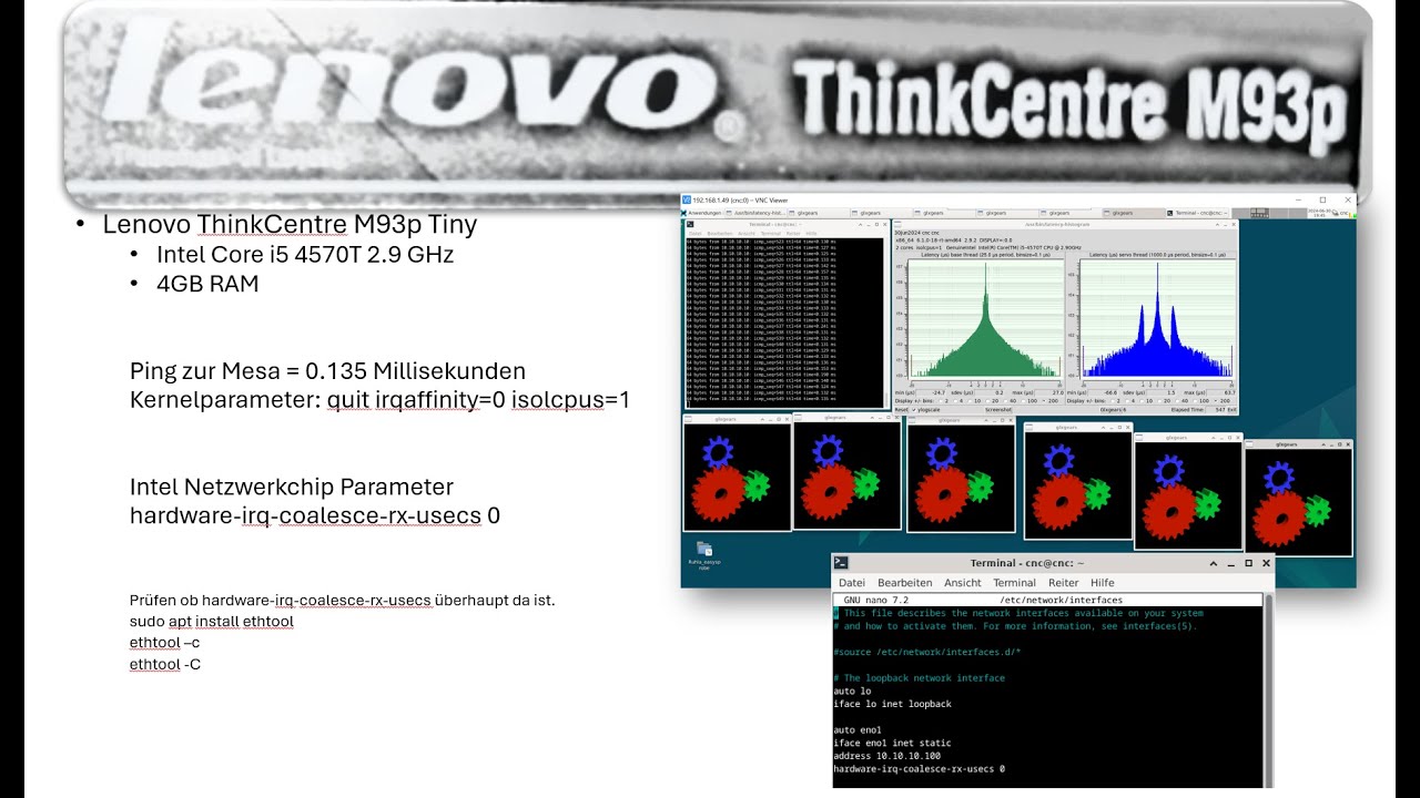 Lenovo ThinkCentre M93P & Intel Ethernet: Latenztest und Ergebnisse