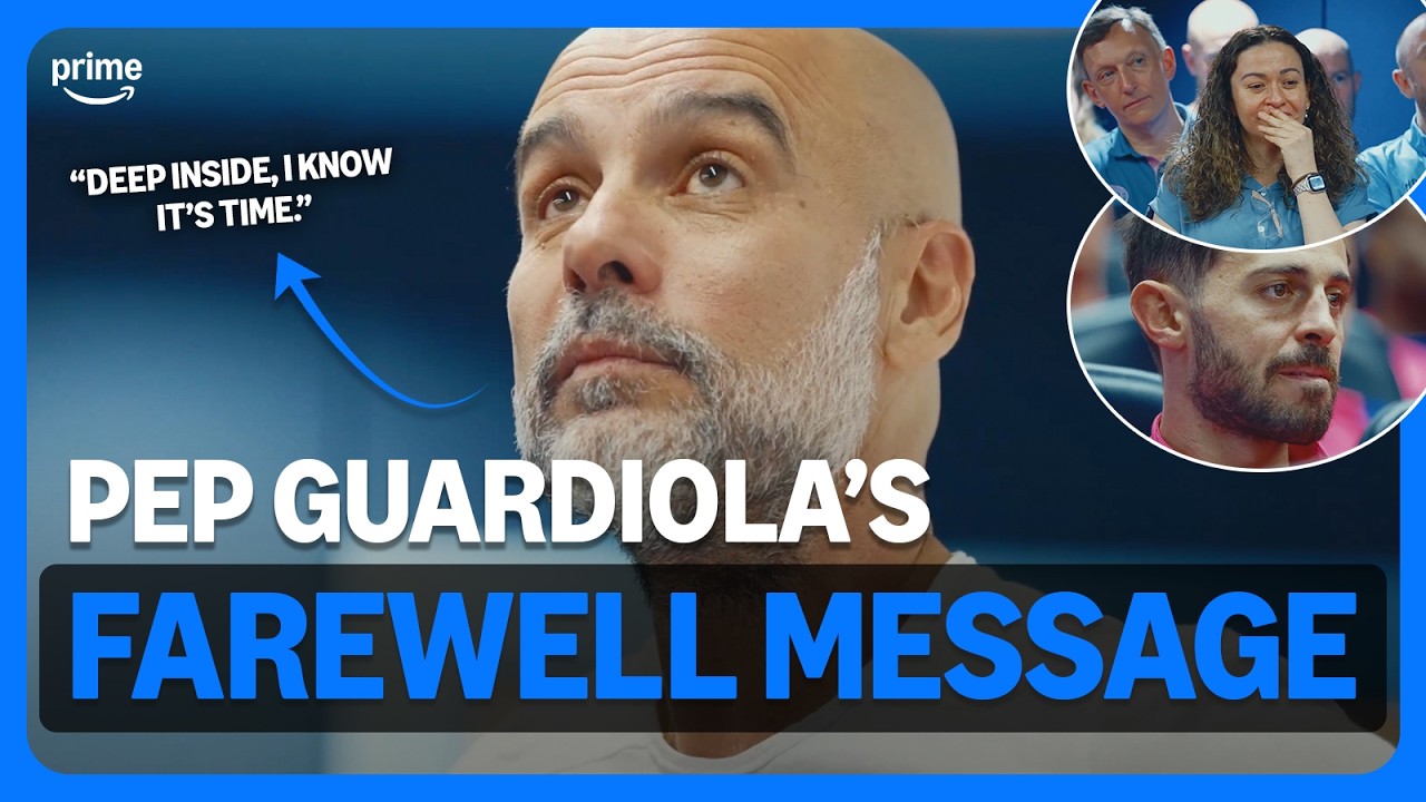 When Pep Guardiola said goodbye to the Manchester City squad 👋💔