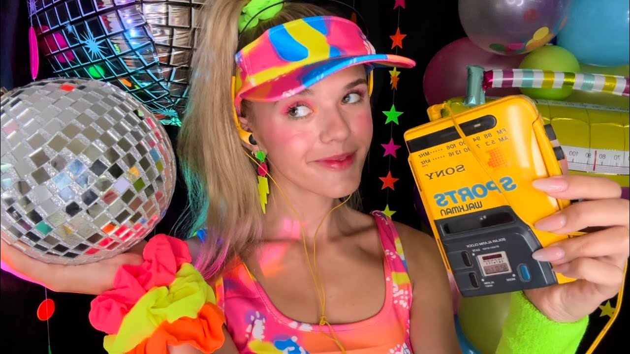 Ролевая игра ASMR «Преображение в стиле вечеринки 80-х» 🛼🪩🌟 (прическа, макияж, наряд)