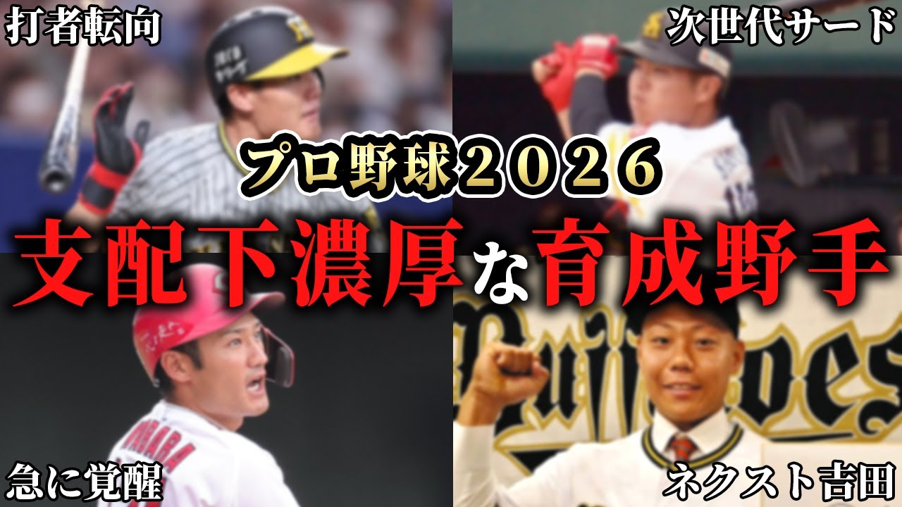 【プロ野球2026】支配下昇格濃厚な育成野手はこの１４名！打者転向して即支配下の選手も！？SP【キャンプ】【ペナント】