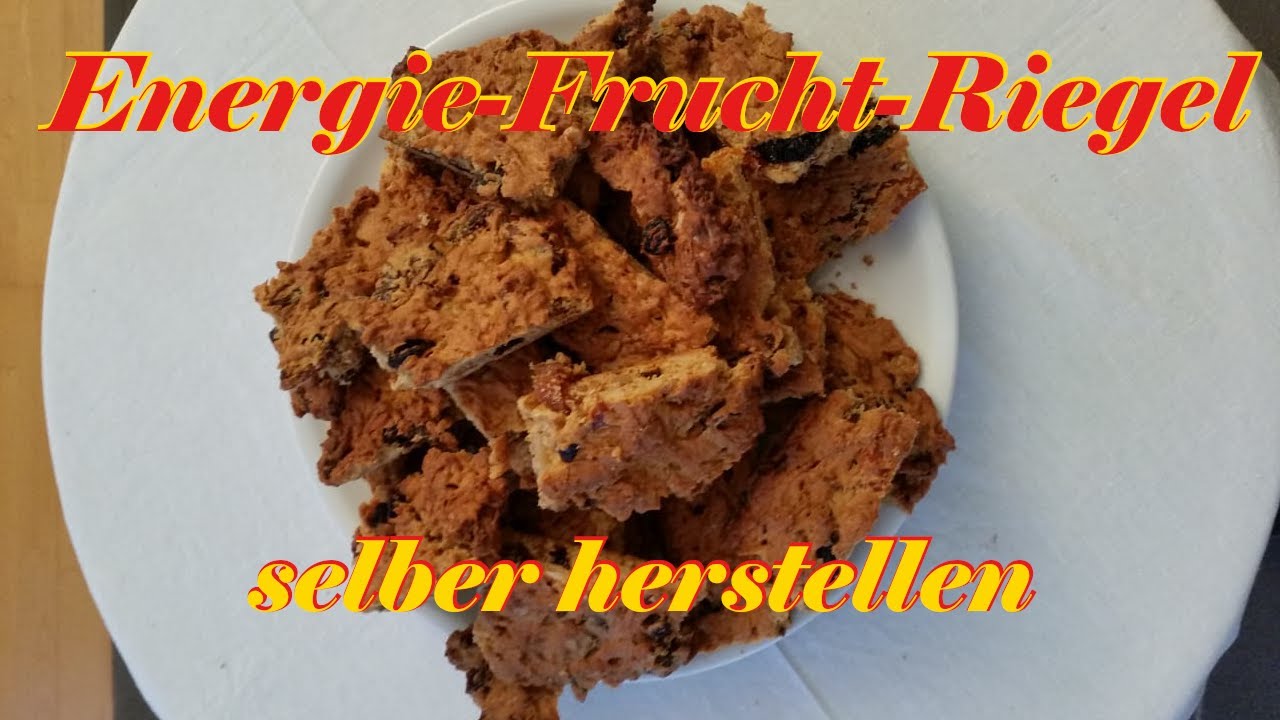 Gesunde Energie-Frucht-Riegel; schnell zubereitet, lecker und prima für unterwegs