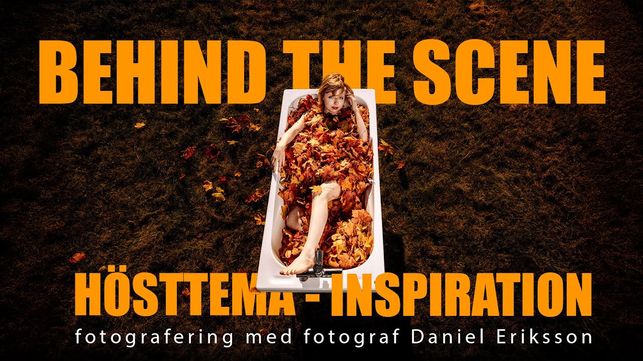 Bada bland löven - årets hösttema fotografering behind the scene