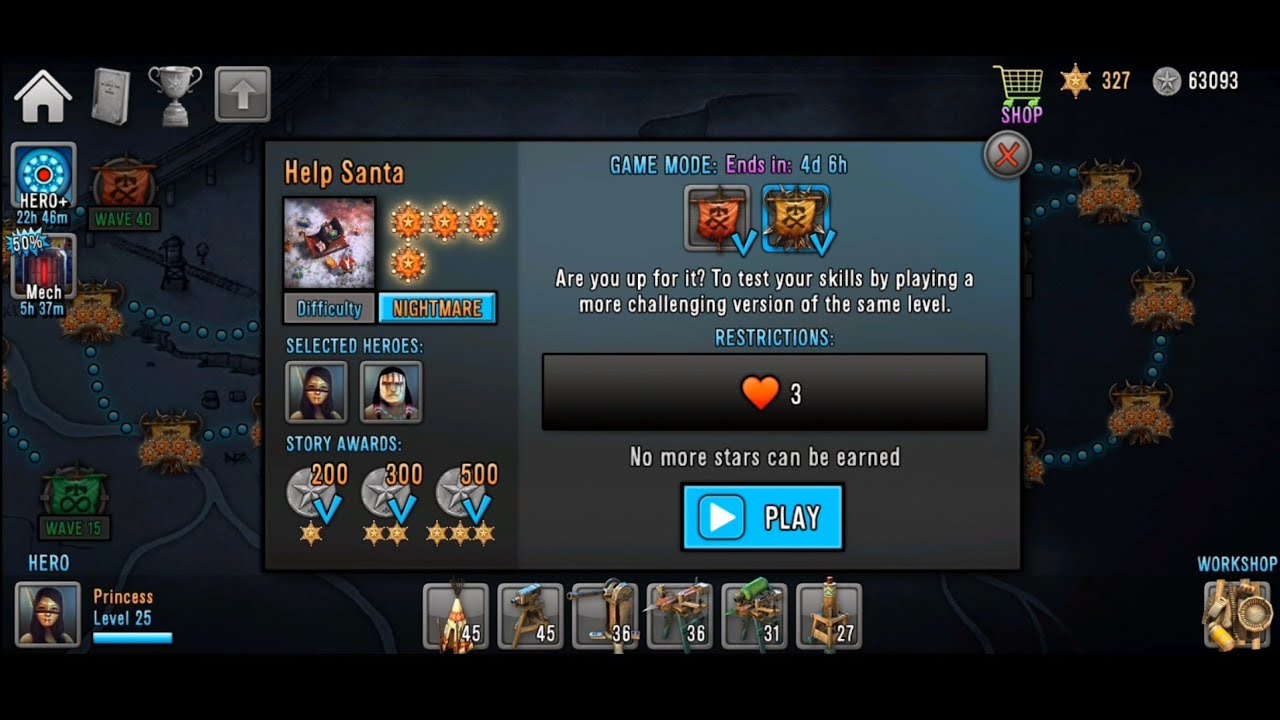 Help Santa (Nightmare + Restricted) | Last Hope Tower Defense