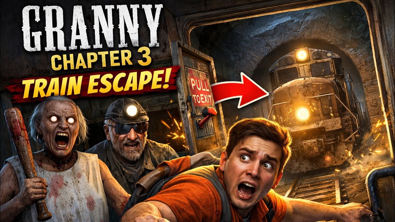 Granny chapter 3 train escape # 😱😱😱
