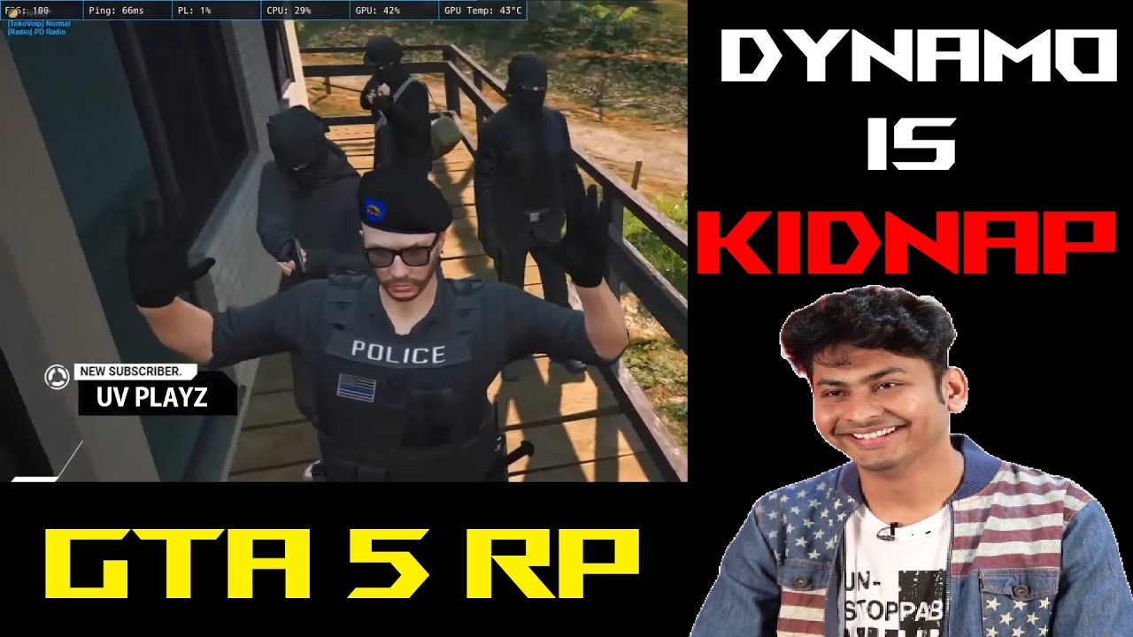 😱😱DYNAMO is Kidnapped as Police || GTA 5 RP || LT.Shiva Nayak || #gta5 #dynamo #trending
