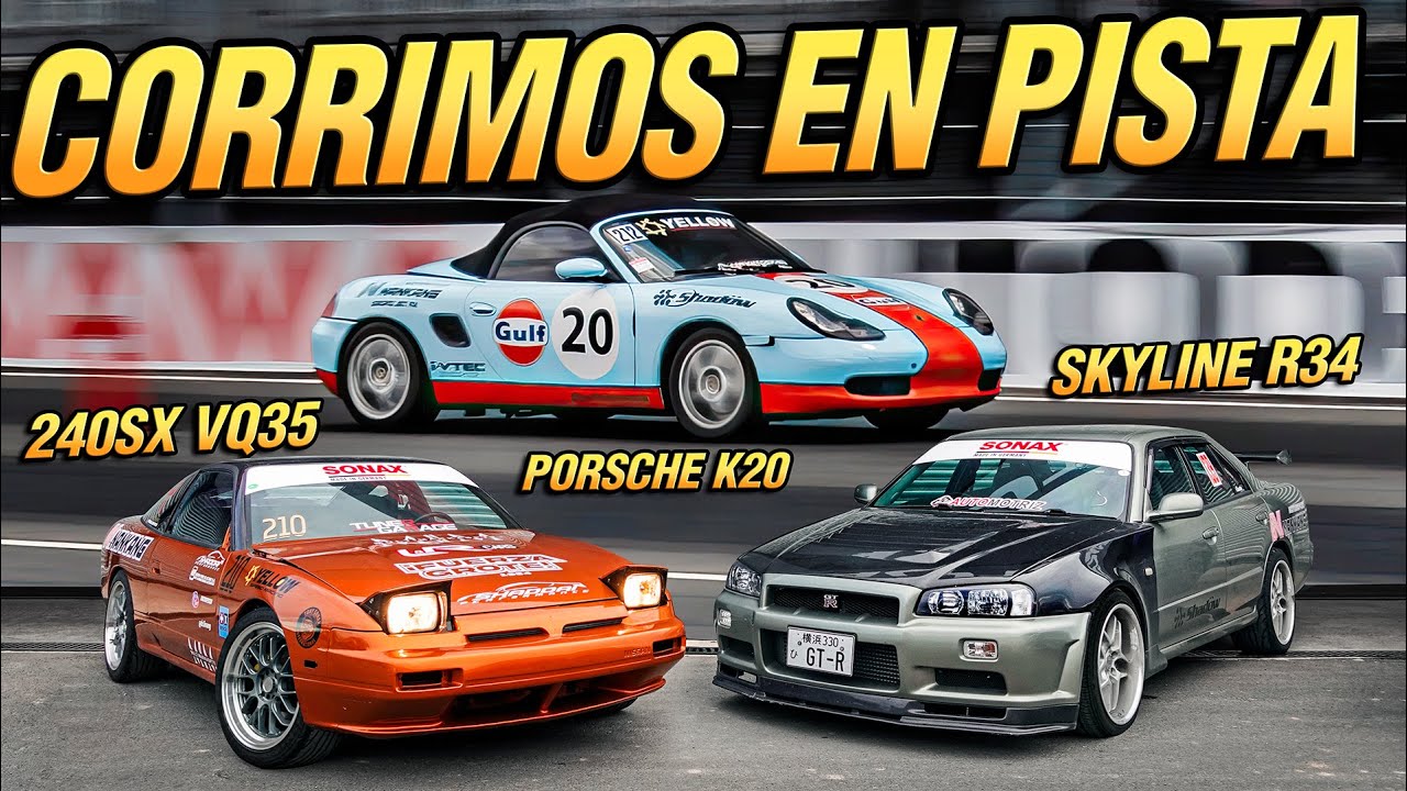 OXI240 en su PRIMERA VEZ en pista, SKYLINE R34 y el Porsche K20 Todos AL LÍMITE