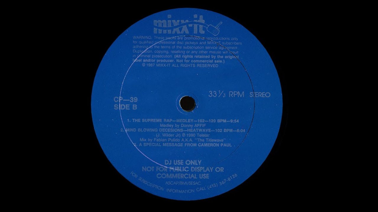 THE SUPREME RAP MEDLEY - MIXX-IT
