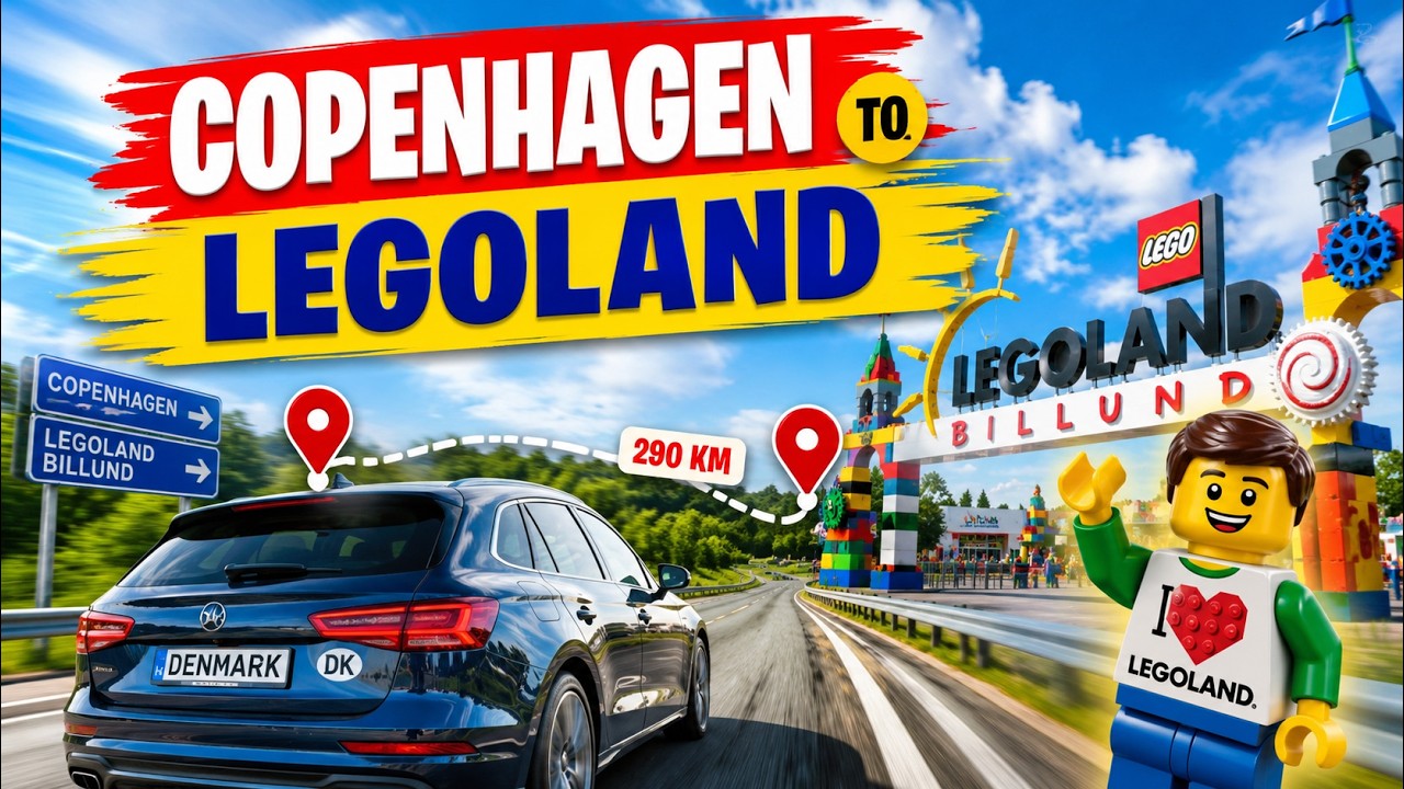 Copenhagen to LEGOLAND Billund by Car 🚗 | Ultimate Denmark Road Trip & Family Travel Guide
