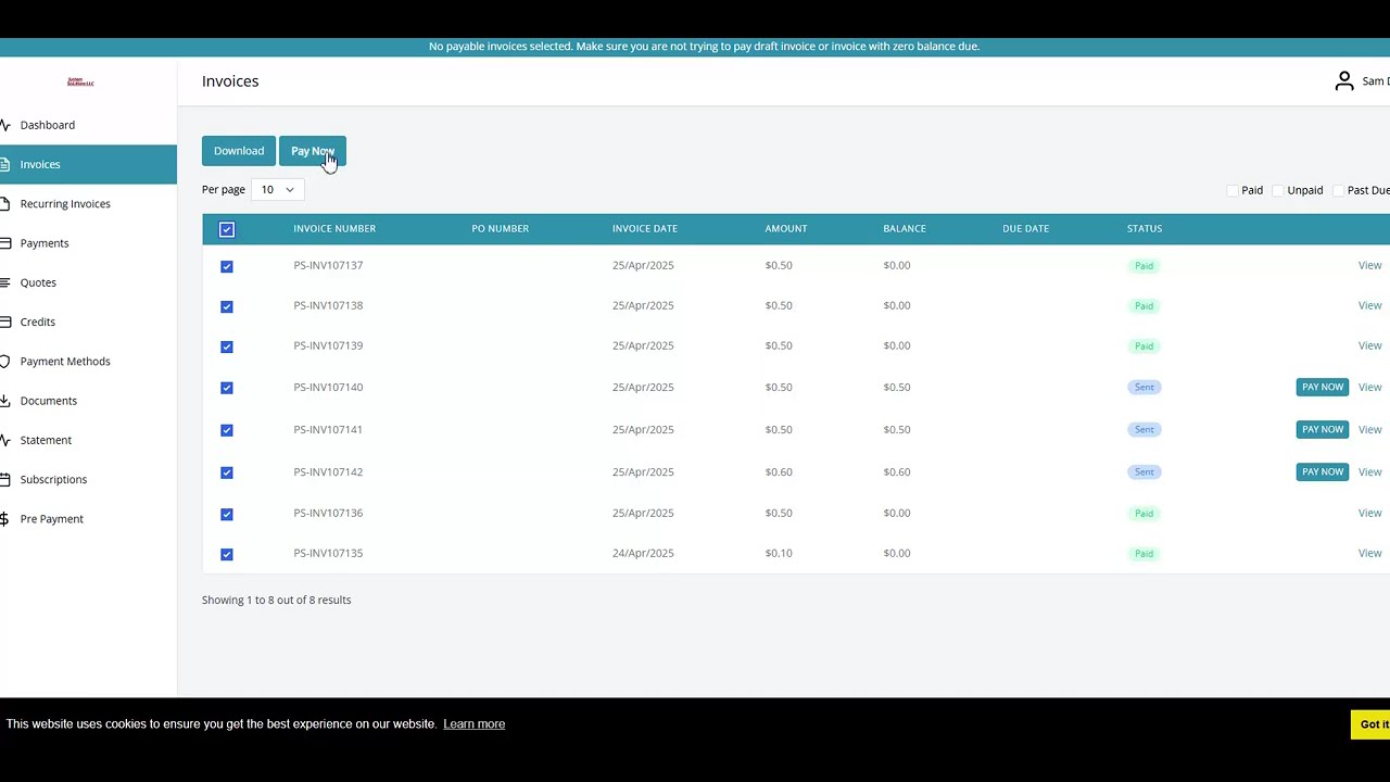 Microsoft Dynamics 365 Customer Payment Portal
