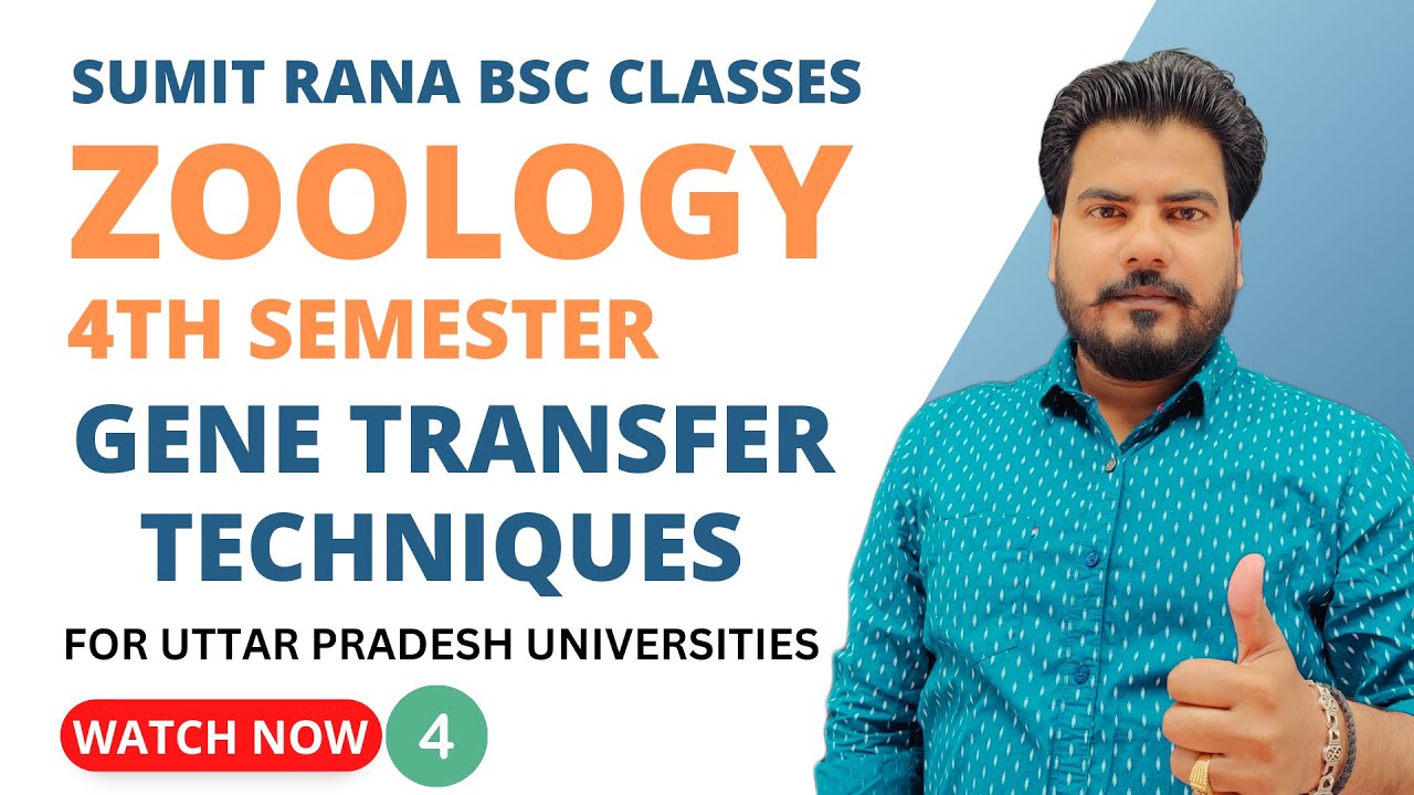 Gene Transfer Techniques || 4th Semester Zoology || Sumit Rana Sir