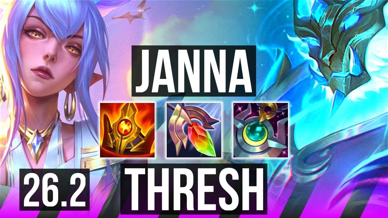 JANNA & Aphelios vs THRESH & Twitch (SUP) | Good KDA: 4/1/23 | EUW Master | 26.2