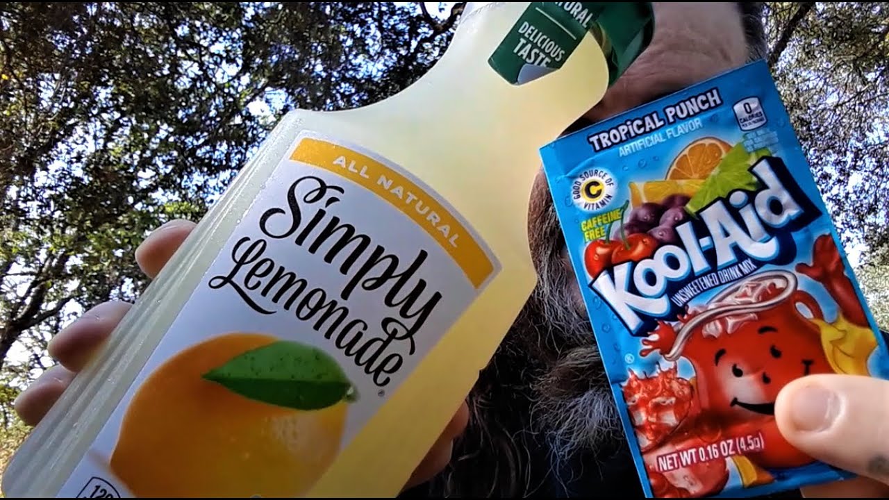 Chugging Simply Lemonade Kool-Aid! Tropical Punch #chug #chugging #simplylemonade #koolaid #lemonade
