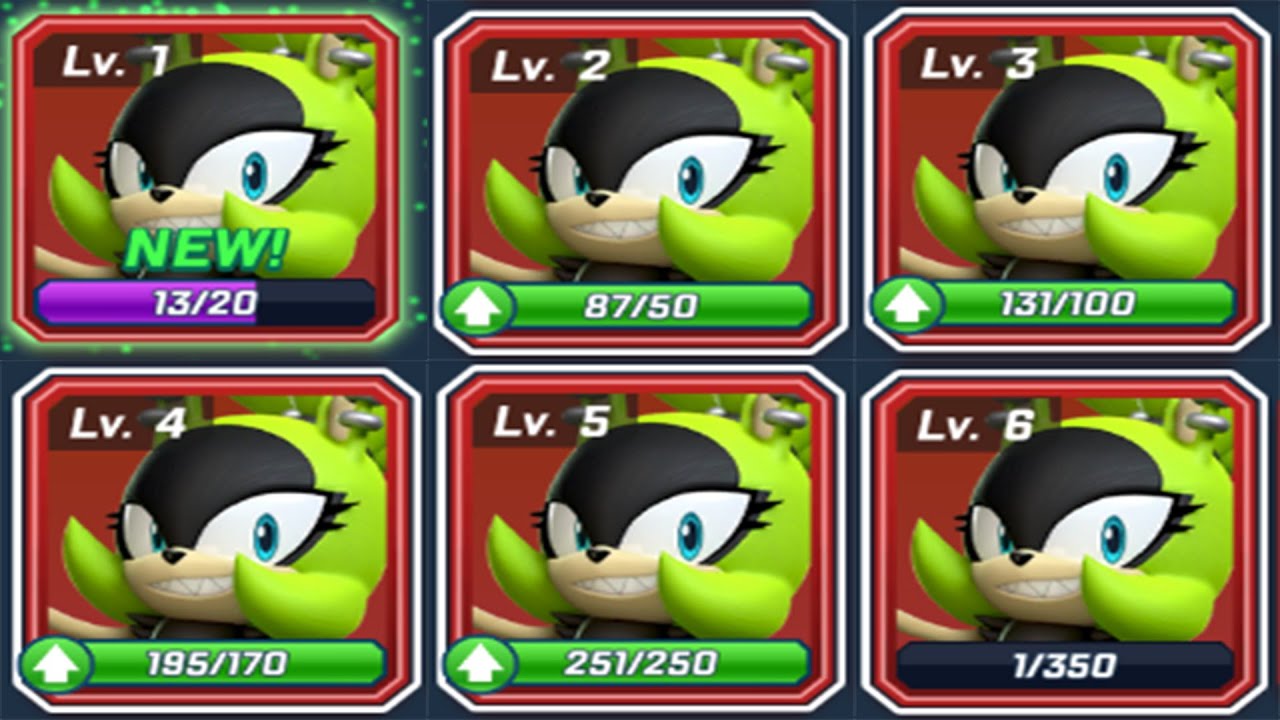 Sonic Forces Speed Battle - Surge New Character Unlocked Huge Upgraded lv.1 to lv.6 Gameplay Run