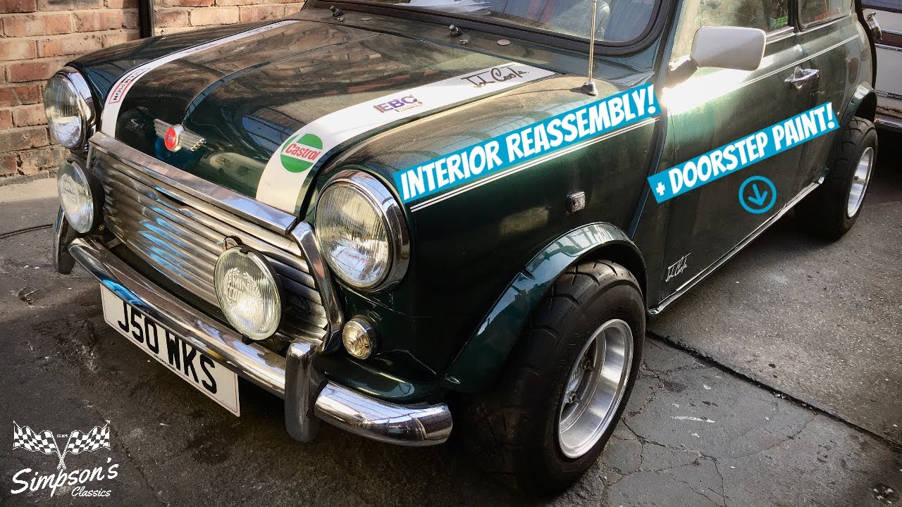 Classic Mini John Cooper Conversion JCW - Painting The Door Steps & Putting The Interior In.