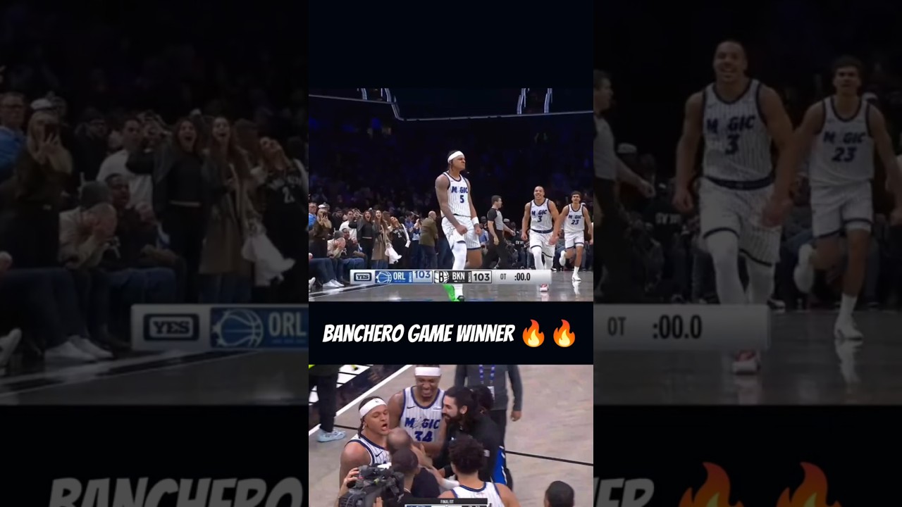 Banchero Game Winner vs Brooklyn Nets for the Orlando Magic - Buzzer Beater WILD FINISH 🔥🔥😱