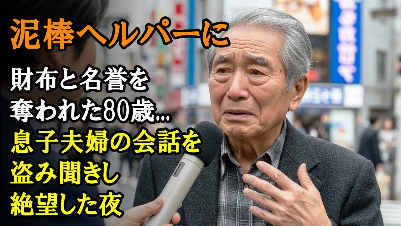 泥棒ヘルパーに財布と名誉を奪われた80歳...息子夫婦の会話を盗み聞きし、絶望した夜