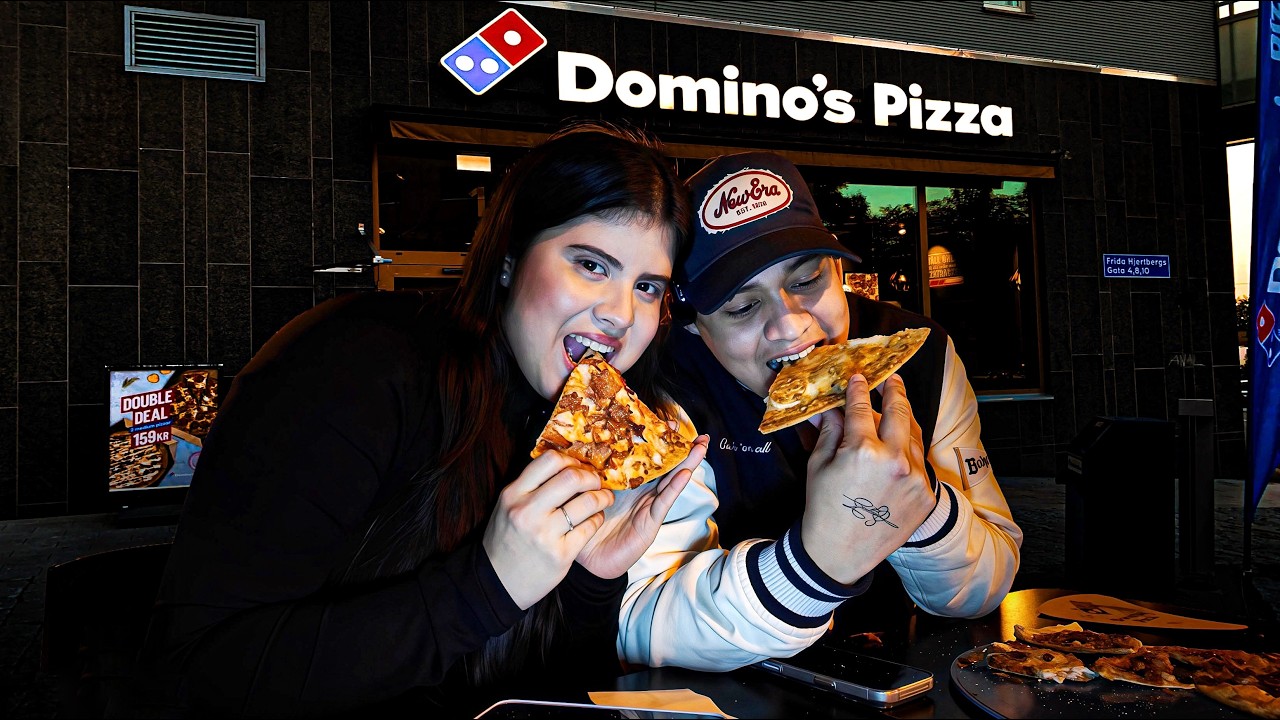 PROBANDO la NUEVA PIZZA DE DOMINOS 🍕No creerán cual fue nuestra FAVORITA 🍕🫣