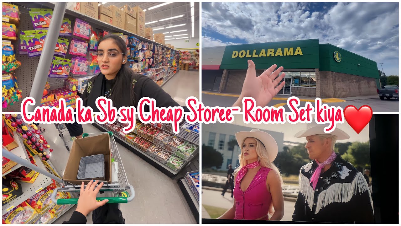 $4 sy km Ka Sb kuch -Dollarama Vlog-Room Set kiya😁-Barbie Movie dekhi Finally💗