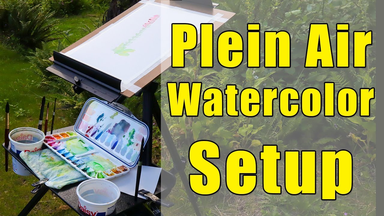 Plein Air Watercolor Setup - [Affordable Easel + Shelf + Supplies]
